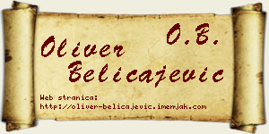 Oliver Beličajević vizit kartica